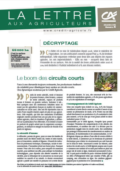 Lettre aux agriculteurs n°4/2015