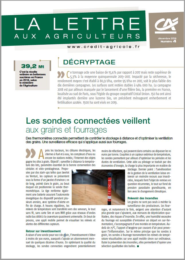 Lettre aux agriculteurs/n°4-2018