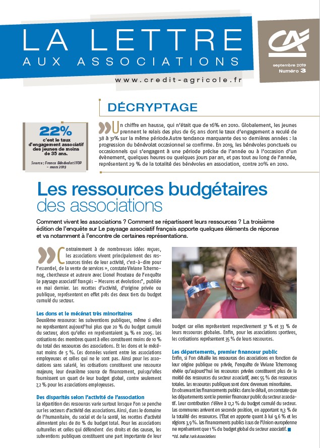 Lettre aux Associations - N°3/2019