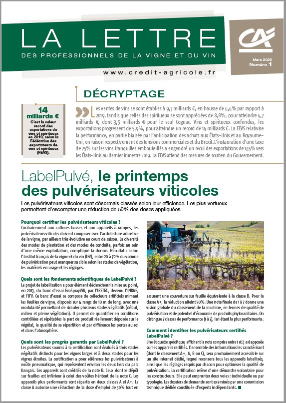 Lettre Vigne et Vin - n°1/2020