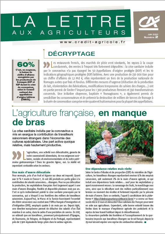 Lettre aux Agriculteurs - n°2/2020