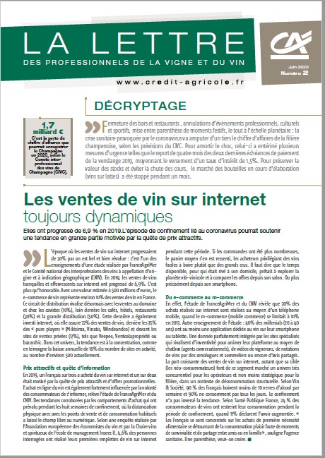 Lettre aux pros de la vigne et du vin - n°2/2020