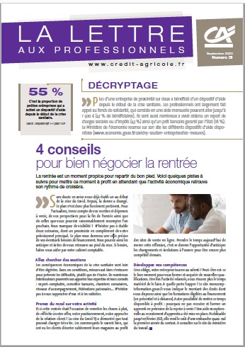 Lettre aux Professionnels- n°3/2020